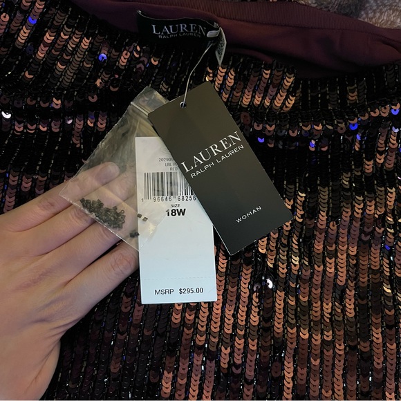 Lauren Woman Sequined Tulle Pencil Skirt - Picture 8 of 9